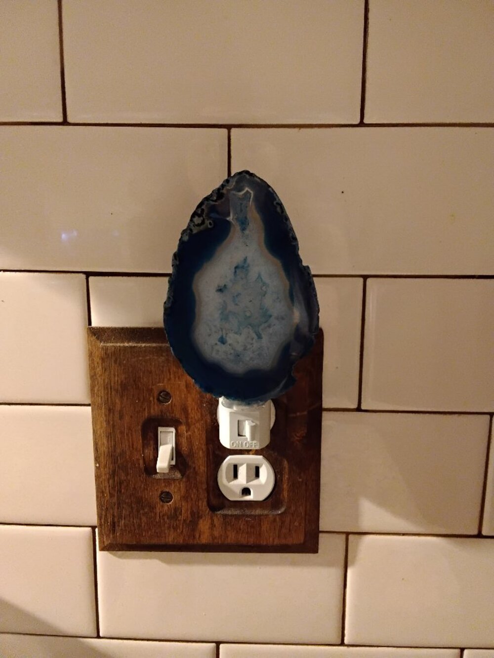 Handmade Blue Agate Night Light